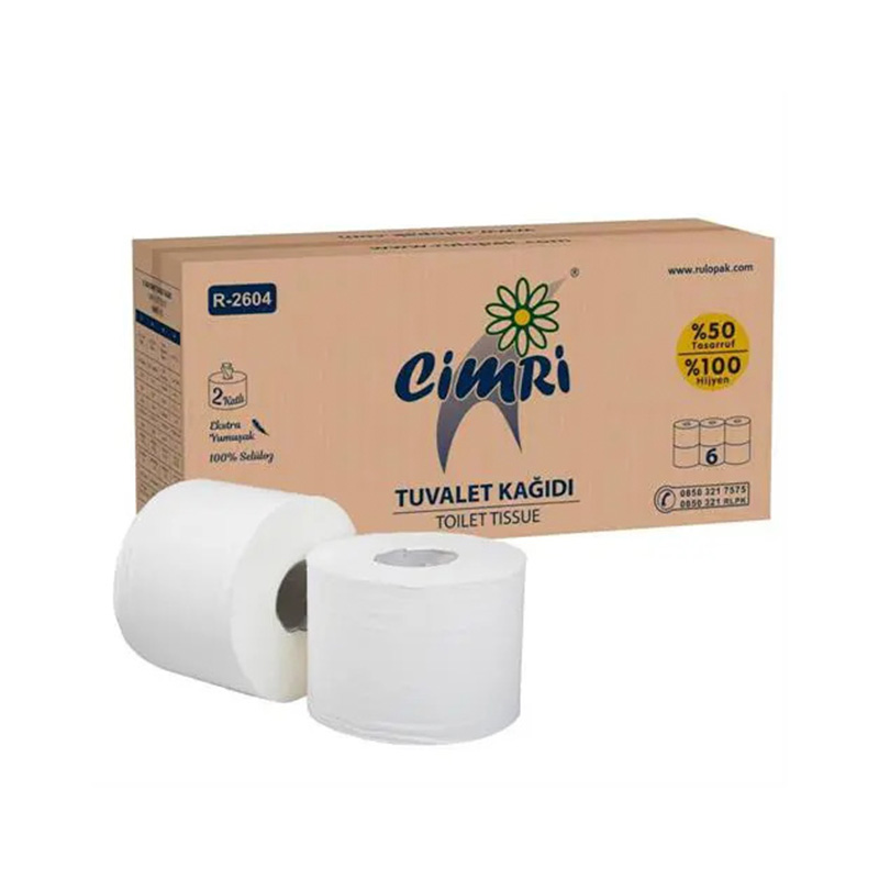 Rulopak Cimri Tuvalet Kağıdı 2 Katlı 166 metre 5 kg 6'lı Paket 300113 resmi