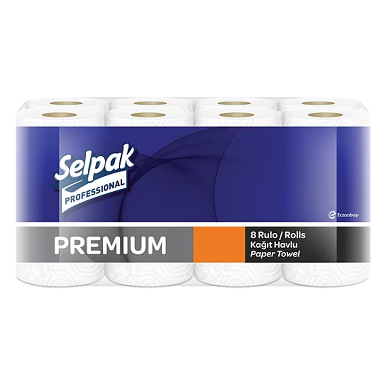 Selpak Professional Premium Kağıt Havlu 3 Katlı 8'li 7900267 resmi