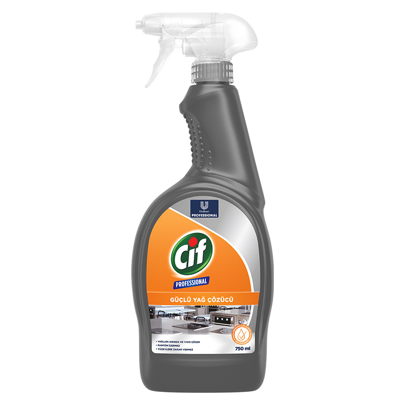 Cif Professional Güçlü Yağ Çözücü Sprey 750 ml resmi