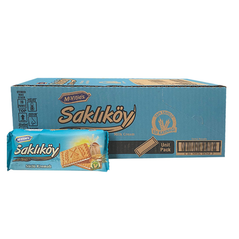 Ülker Saklıköy Bisküvi Sütlü Kremalı 100 gr (24 Adet) resmi
