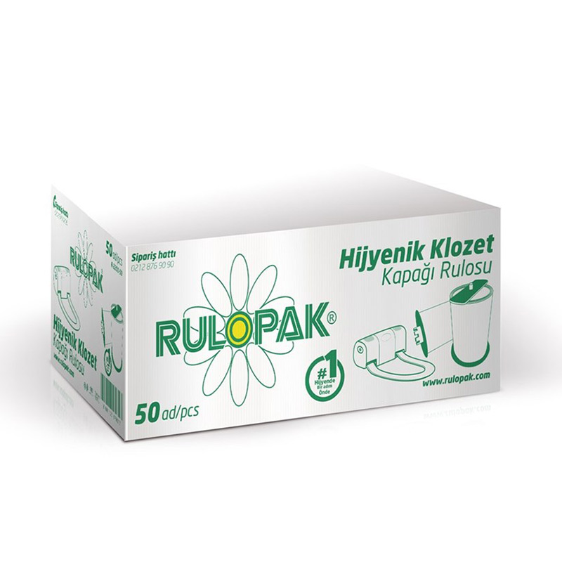 Rulopak Sensörlü Hijyenik Klozet Kapağı Rulosu 50 Adet 100101 resmi