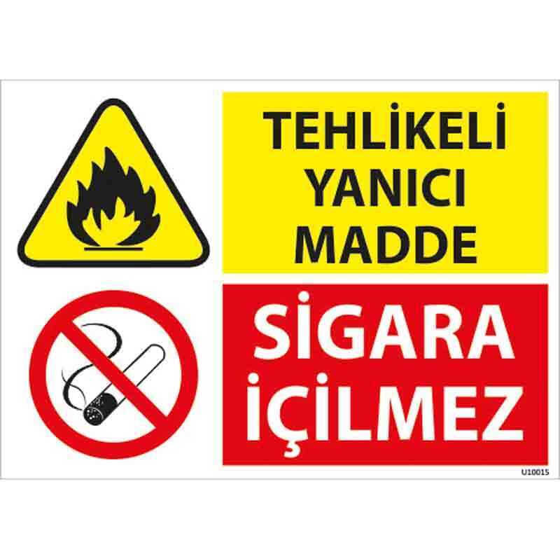 Tehlikeli Yanıcı Madde Uyarı Levhası U10015