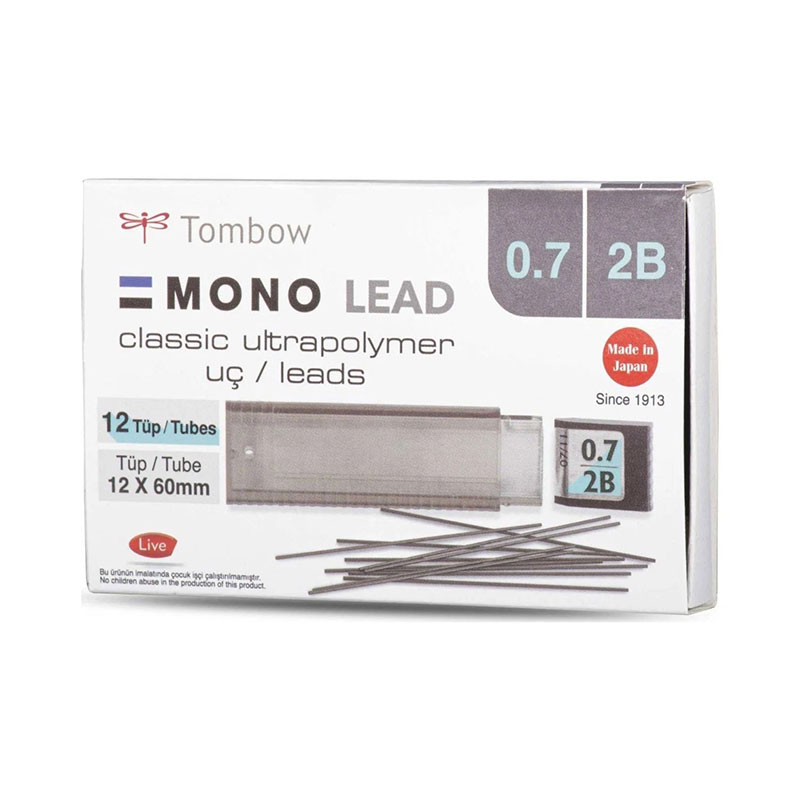 Tombow Mono Lead Kalem Ucu 0.7 mm 2B (12 Adet) resmi