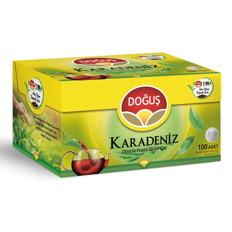 Doğuş Karadeniz Demlik Poşet Çay Bergamotlu 3.2 g x 100 Adet resmi