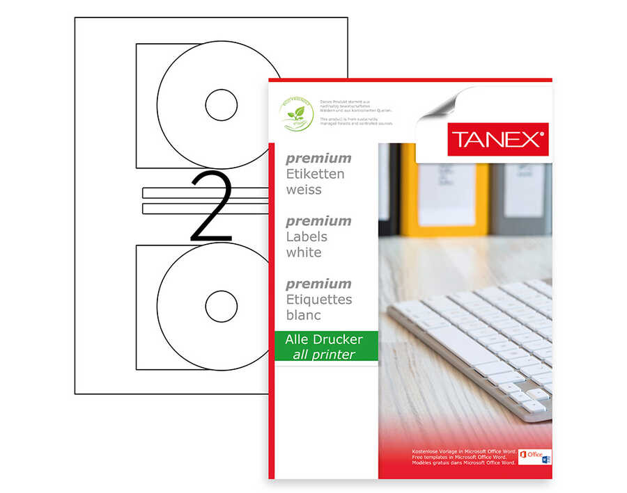 Tanex TW-2116 Lazer Etiket 116 x 41 mm