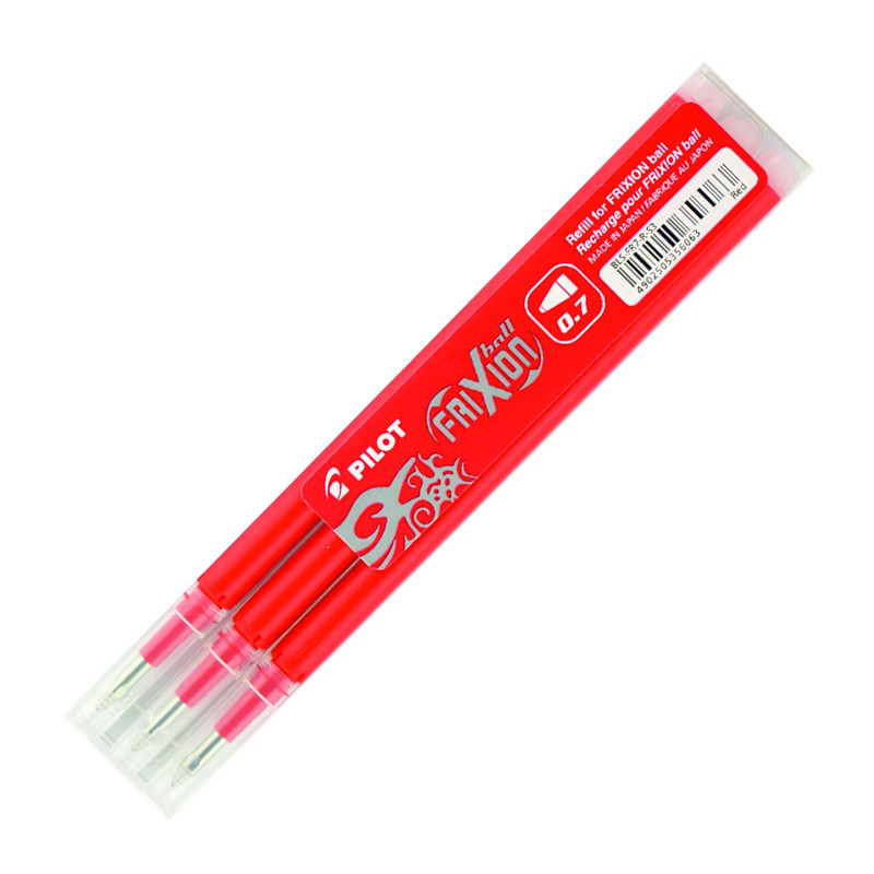 Pilot Roller Frixion Ball Yedek Refil 0.7 mm Kırmızı 3'lü resmi
