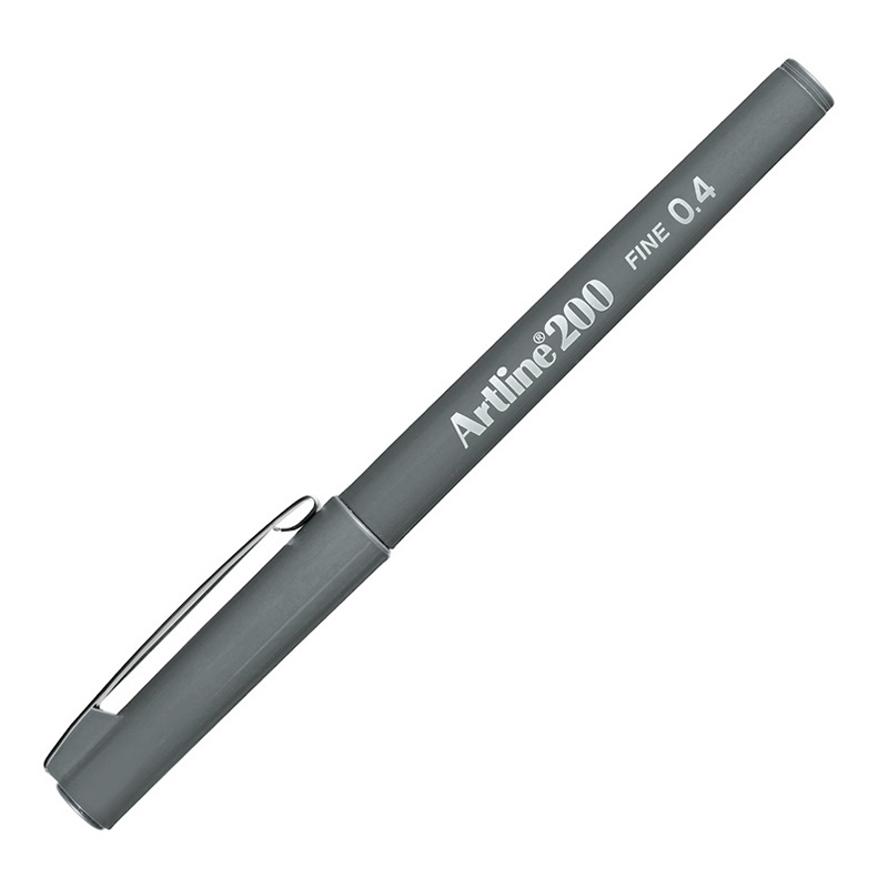 Artline 200N Fine Keçe Uçlu Kalem 0.4 mm - Gri resmi