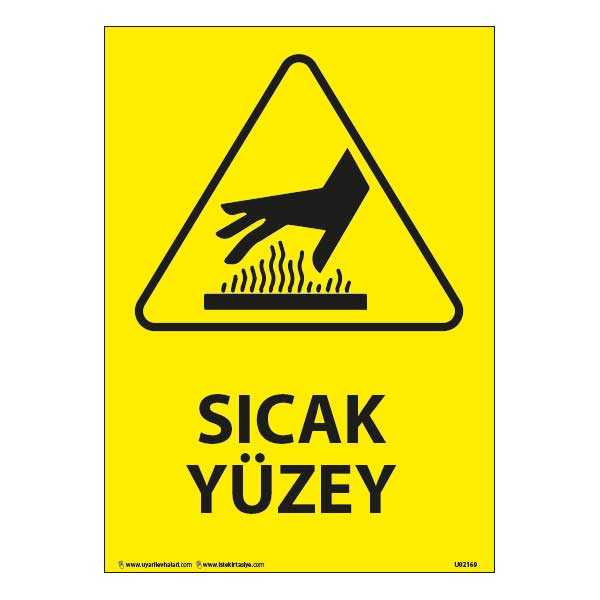 Sıcak Yüzey Uyarı Levhası 25X35 3mm U02164