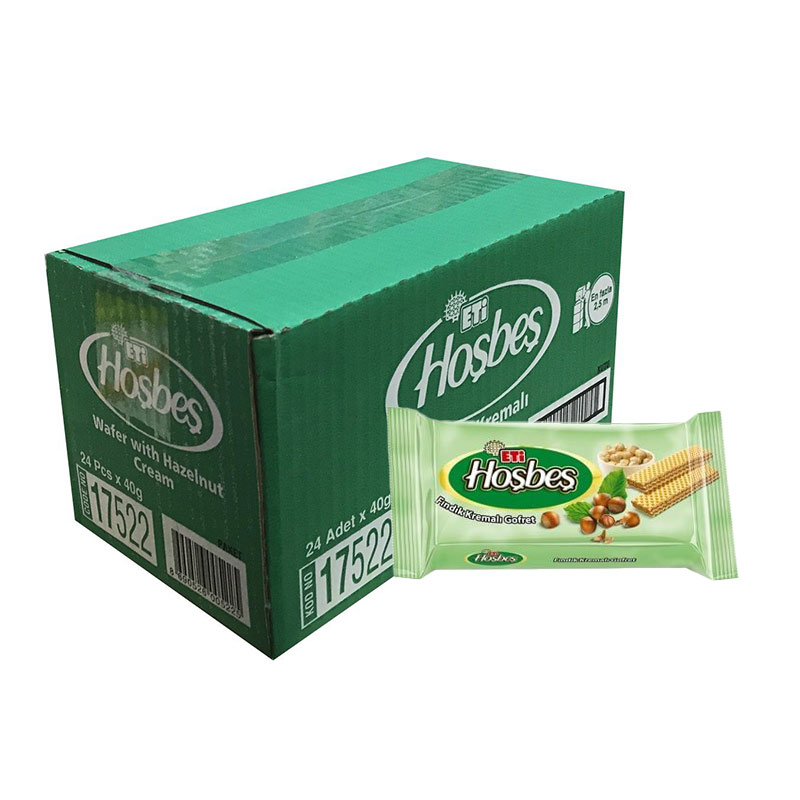 Eti Hoşbeş Fındık Kremalı Gofret 40 Gr 1752200 (24 Adet)