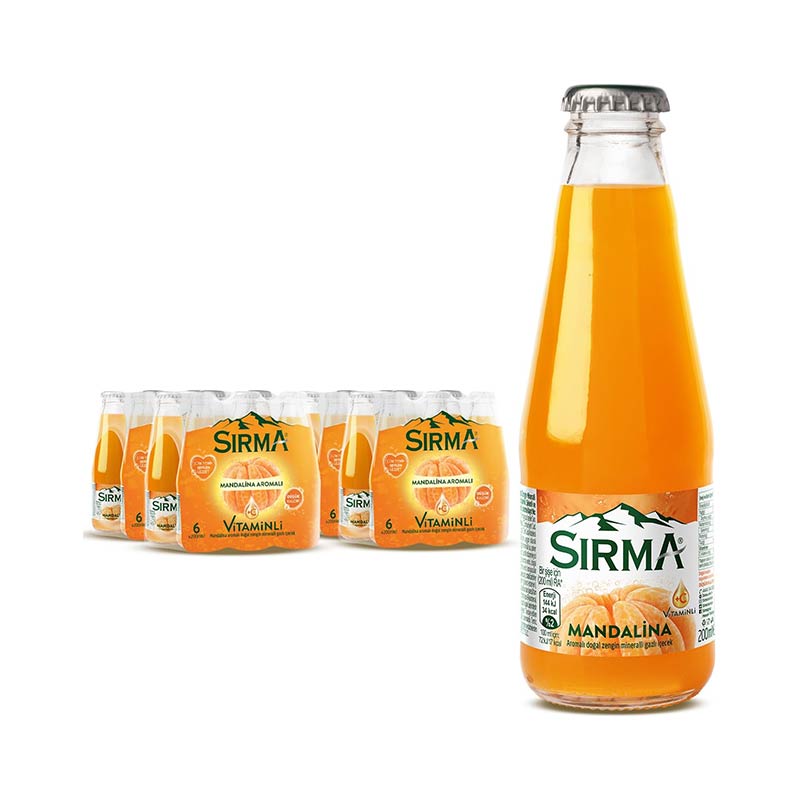 Sırma C-Plus Maden Suyu Mandalina Aromalı 200 ml (24 Adet) resmi