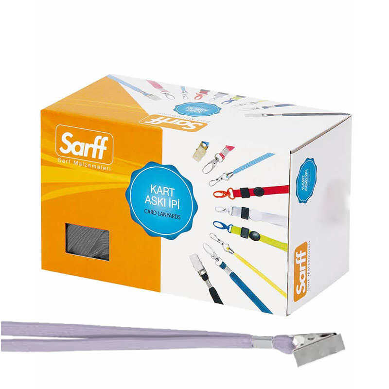 Sarff Yaka Kartı İpi Metal Klips 50'li Paket Gri 15311212