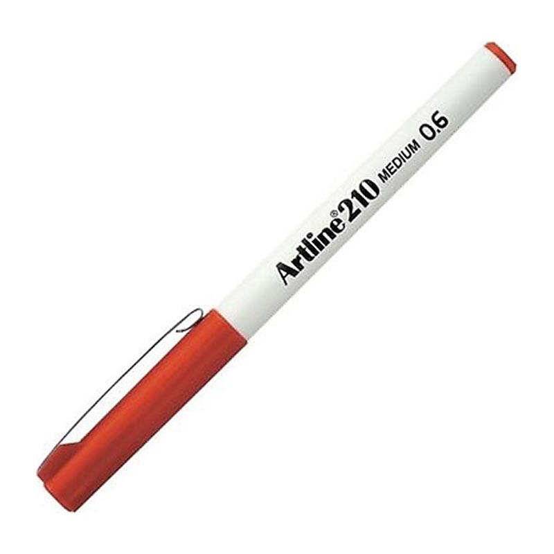 Artline 210N Fine Keçe Uçlu Kalem 0.6 mm - Kırmızı resmi