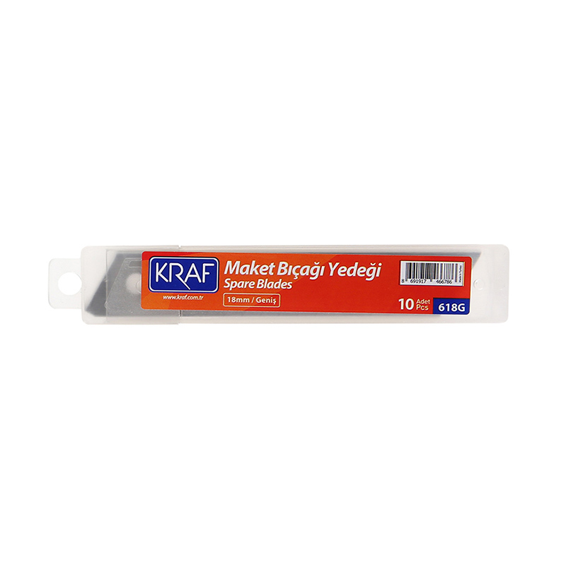 Kraf 618G Maket Bıçağı Yedeği Geniş 10'lu resmi