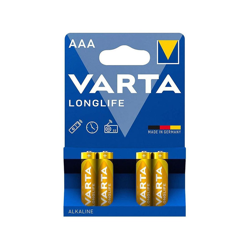 Varta Longlife Alkaline AAA İnce Kalem Pil 1.5 V 4 Adet resmi