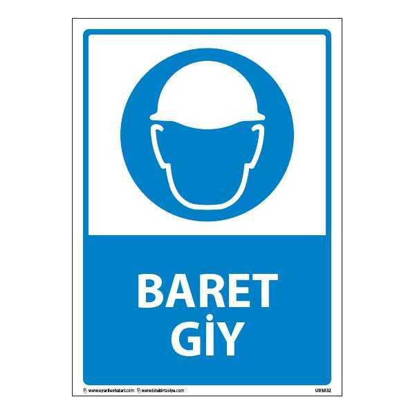 Baret Giy Uyarı Levhası 25X35 3mm U03032