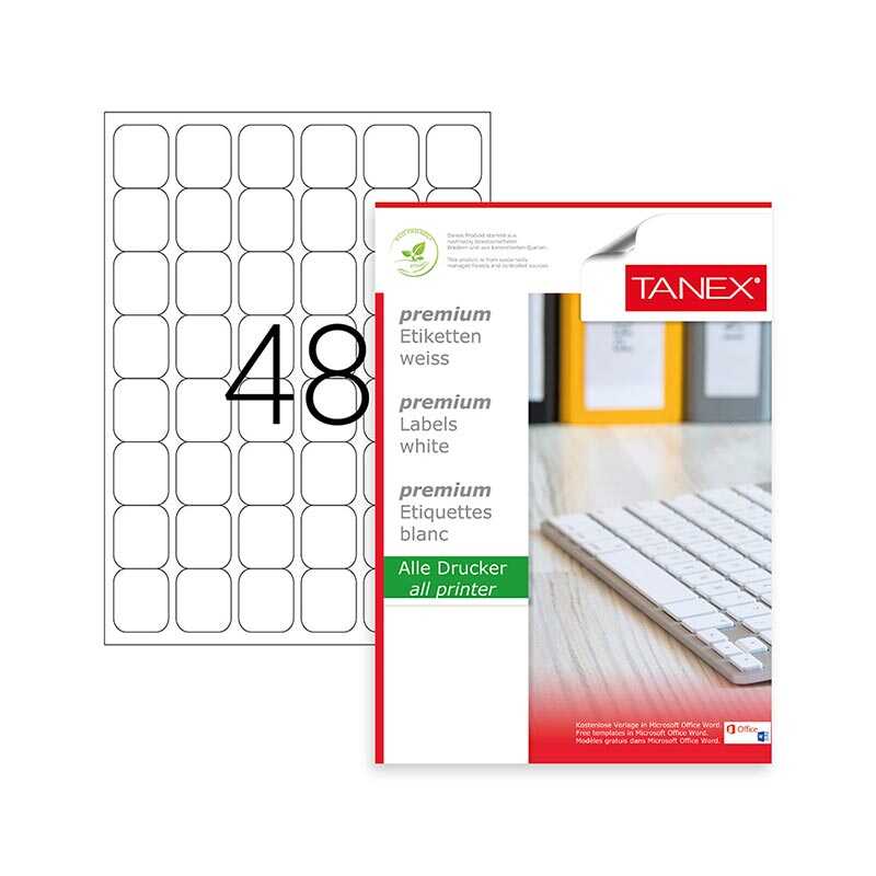 Tanex TW-2048 Lazer Etiket 32 x 32 mm