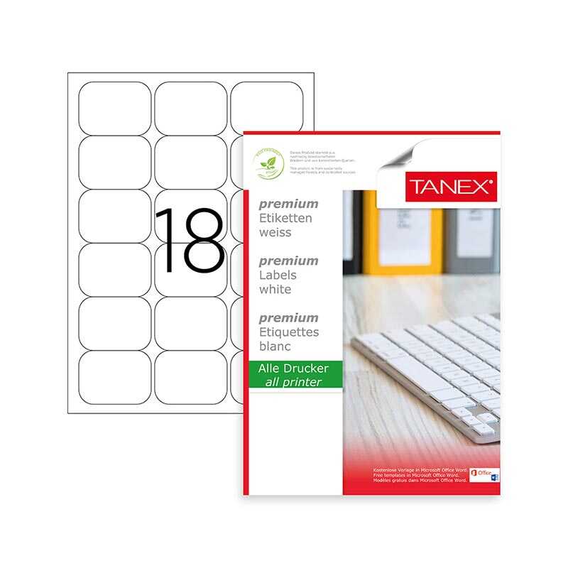 Tanex Lazer Etiket Tw-2067 67 X 46 mm
