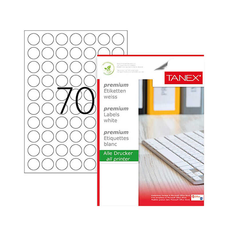 Tanex TW-2125 Lazer Etiket 25 mm
