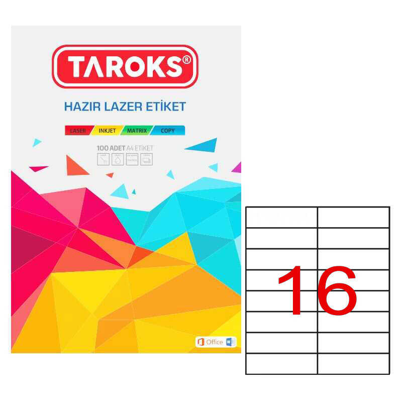 Taroks Lazer Etiket Tr-1105 105x37,125