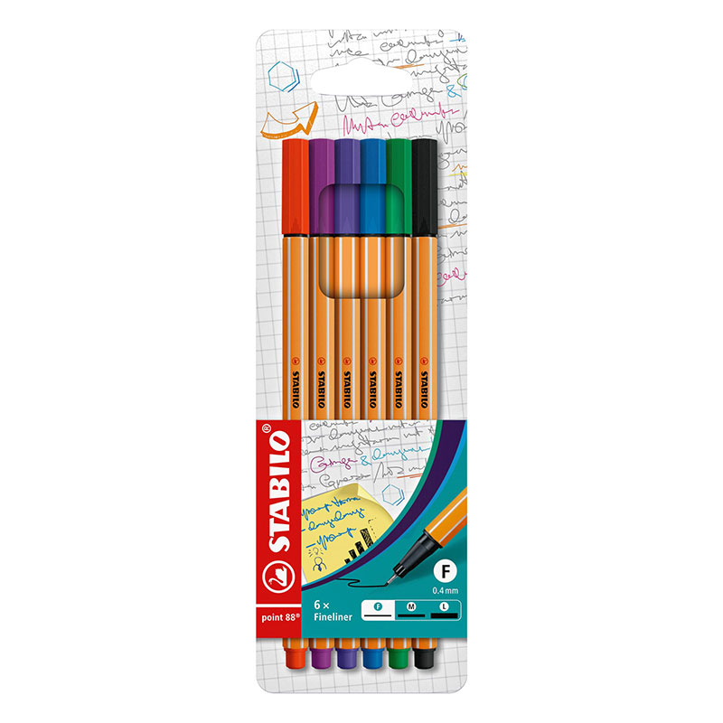 Stabilo 88/6 Point Keçe Uçlu Kalem 0.4 mm 6'lı Paket resmi
