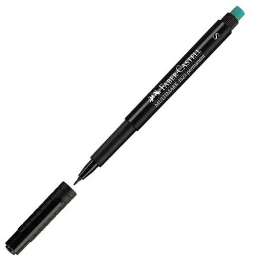 Faber Castell 1523 S Permanent Asetat Kalemi 0.4 mm - Siyah