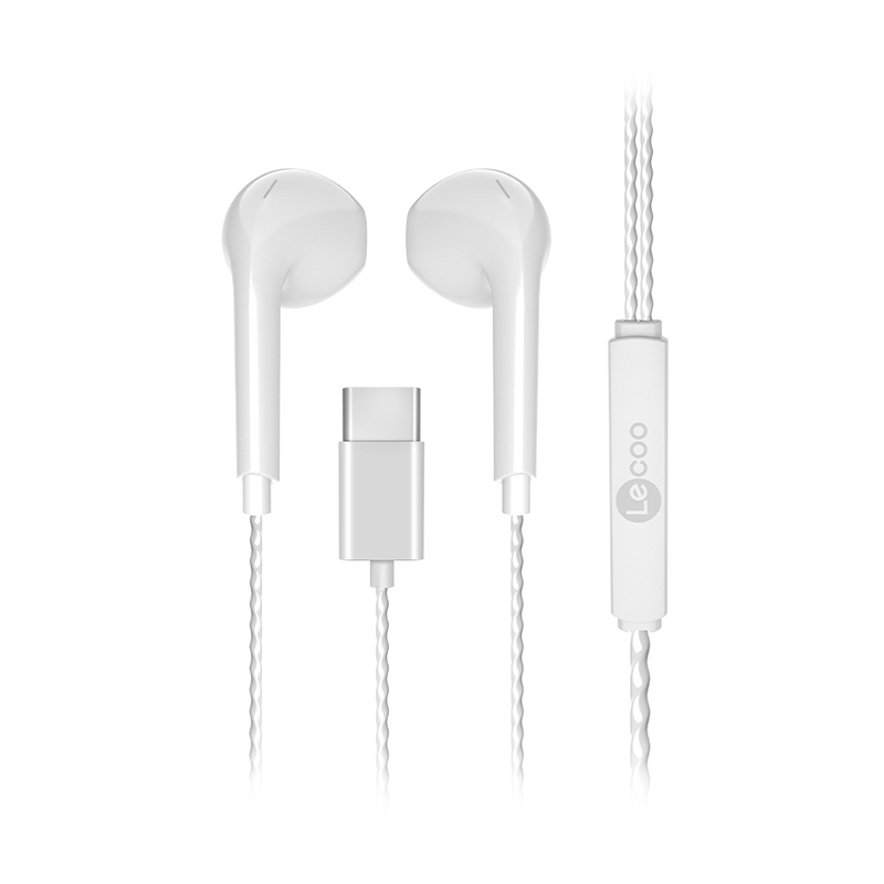 Lecoo EH104C-W Type-C Kulakiçi Kablolu Kulaklık Beyaz resmi