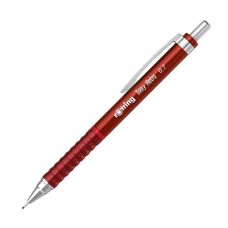 Rotring Tikky Retro Versatil Uçlu Kalem 0.7 mm Metalik Kırmızı resmi