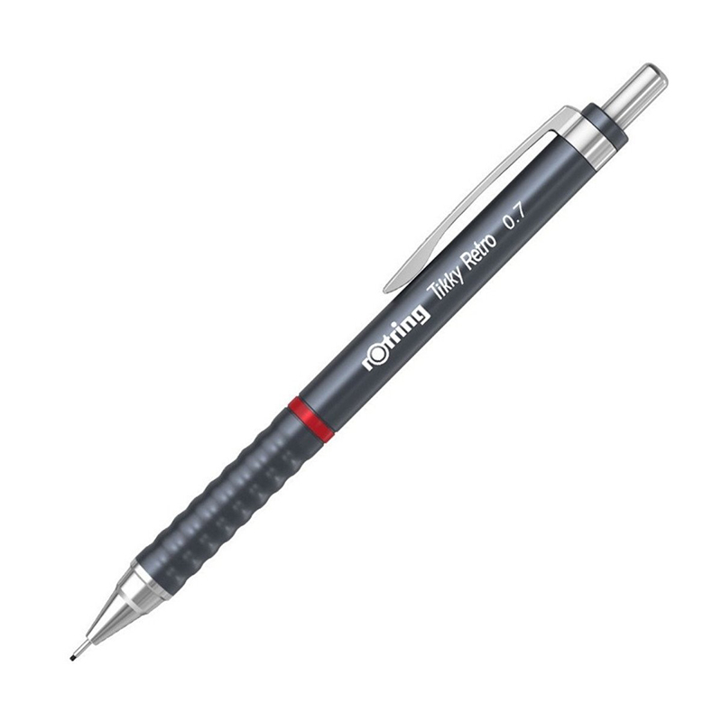 Rotring Tikky Retro Versatil Uçlu Kalem 0.7 mm Metalik Gri resmi