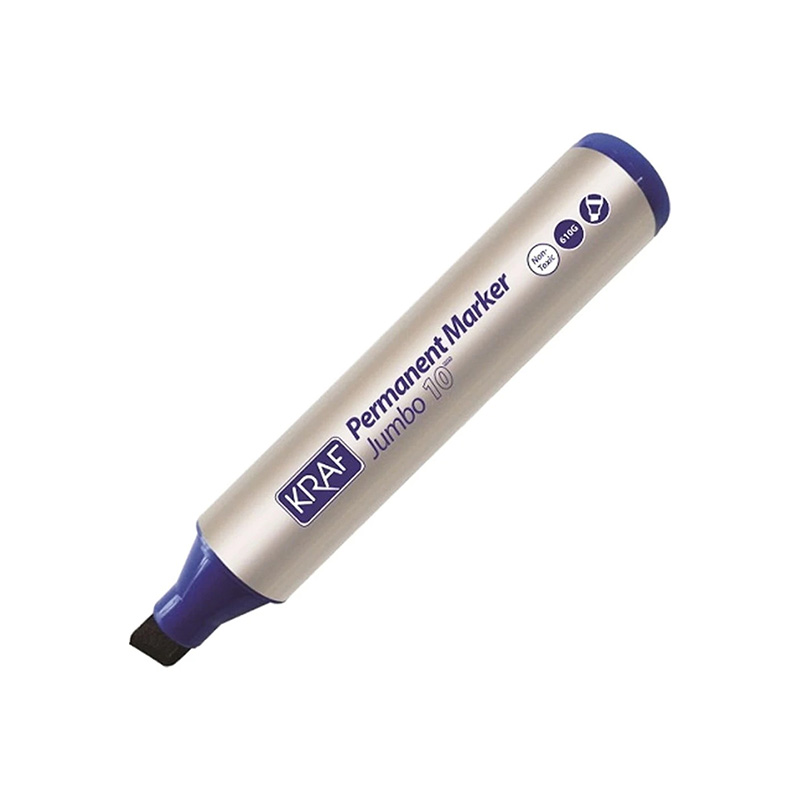 Kraf 610G Permanent Koli Kalemi Kesik Uç 10 mm - Mavi resmi
