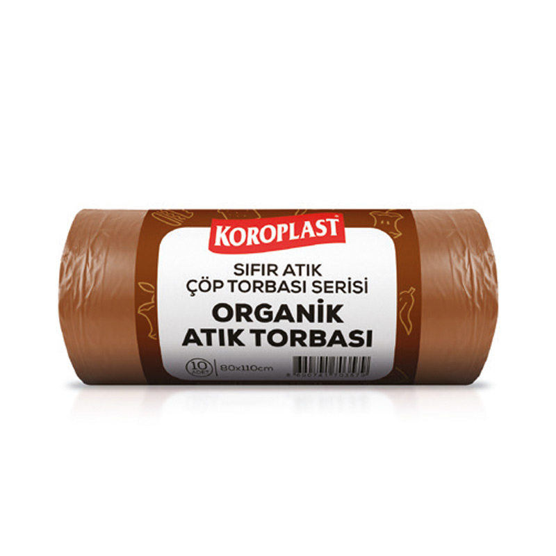 Koroplast Organik Atıklar Çöp Torbası Jumbo 80 x 110 cm 10'lu Paket - Kahverengi resmi