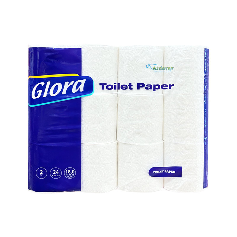 Glora Ev Tipi Tuvalet Kağıdı Çift Katlı 24 Adet resmi