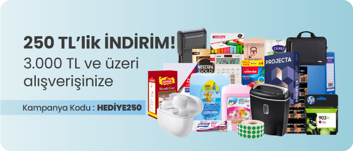 İlk 3000 TL ve üzeri siparişlerinizde Sepette 250 TL İndirim!
