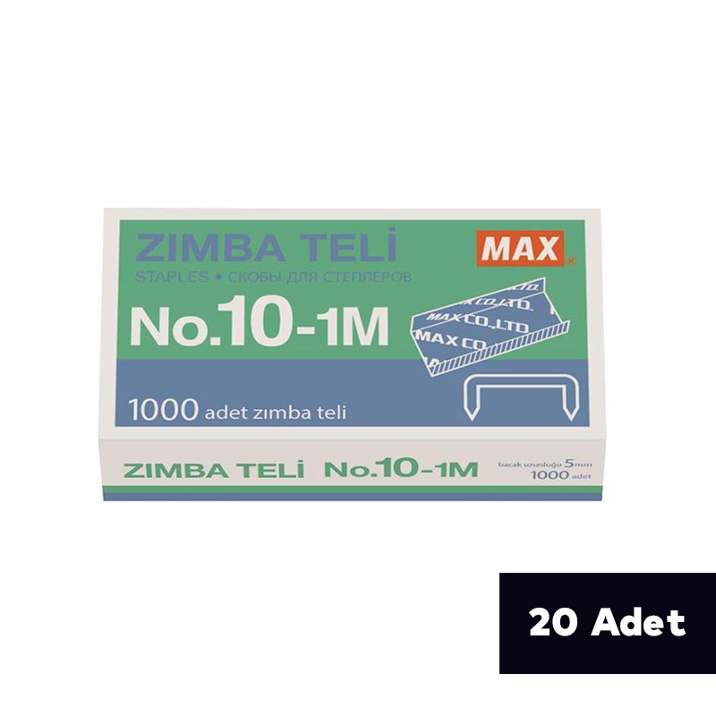 Max Zımba Teli No:10 1000 Adet - Beyaz (20 Adet) resmi
