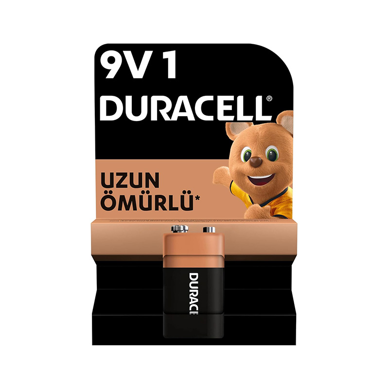 Duracell Alkalin 9V Pil Tekli Paket resmi