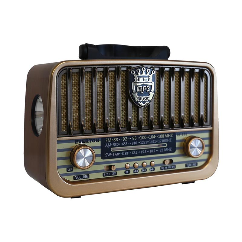 Everton RT-878 Bluetooth El Feneri Fm Usb Tf Aux Şarjlı Nostaljik Radyo resmi
