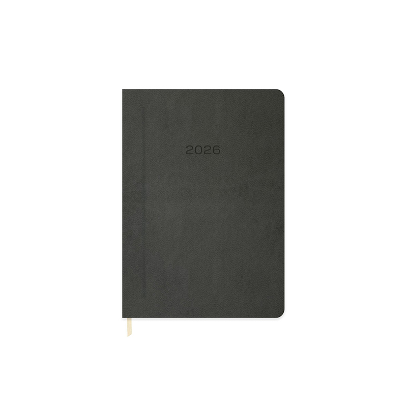 Keskin Color 2026 Günlük Termo Deri Ajanda 14 x 20 cm - Gri resmi