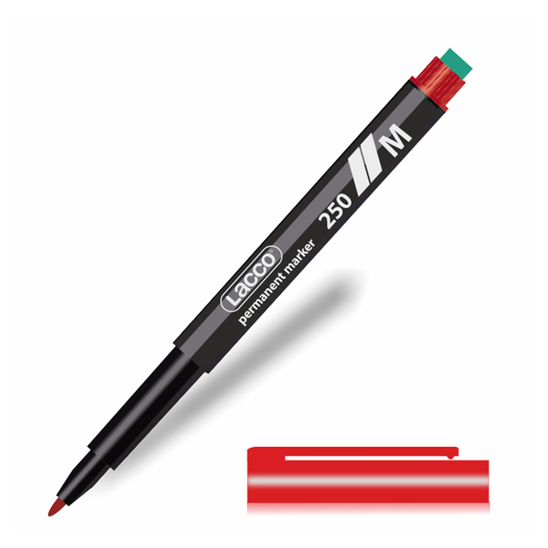 Lacco 250 Asetat Kalemi Silgili 0.8 mm Kırmızı resmi