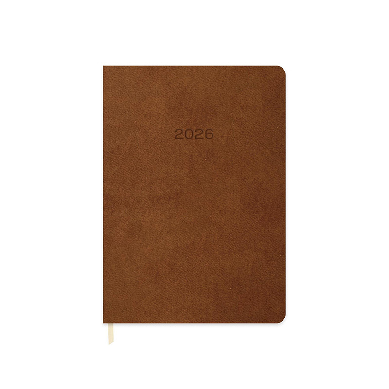 Keskin Color 2026 Günlük Termo Deri Ajanda 16 x 24 cm Taba resmi