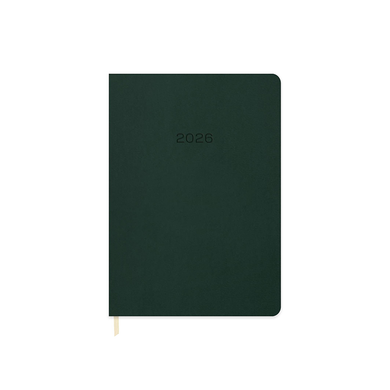 Keskin Color 2026 Günlük Termo Deri Ajanda 14 x 20 cm - Yeşil resmi