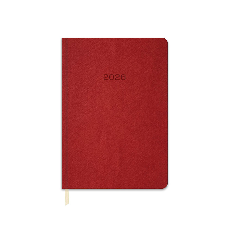 Keskin Color 2026 Günlük Termo Deri Ajanda 16 x 24 cm - Kırmızı resmi