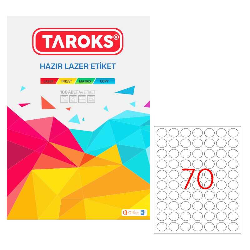 Taroks Lazer Etiket Yuvarlak TR-1125 25 mm