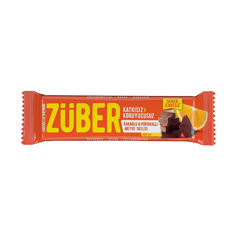 Züber Meyve Bar Kakaolu Portakallı 40 gr resmi