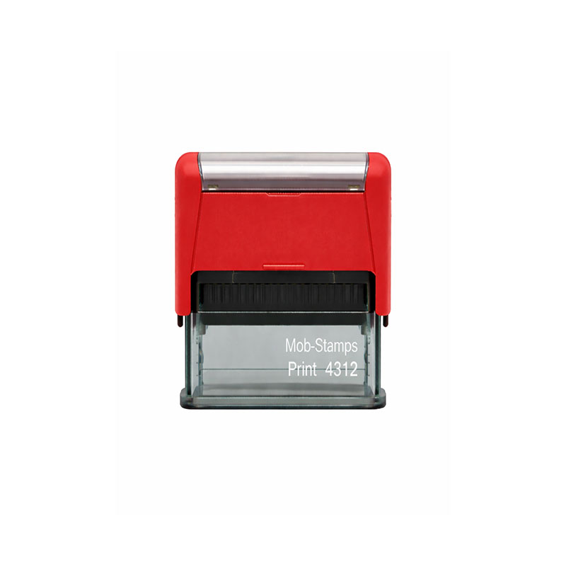 Mobi Stamps 4312 Otomatik Kaşe 18x47 mm Kırmızı Keçe resmi