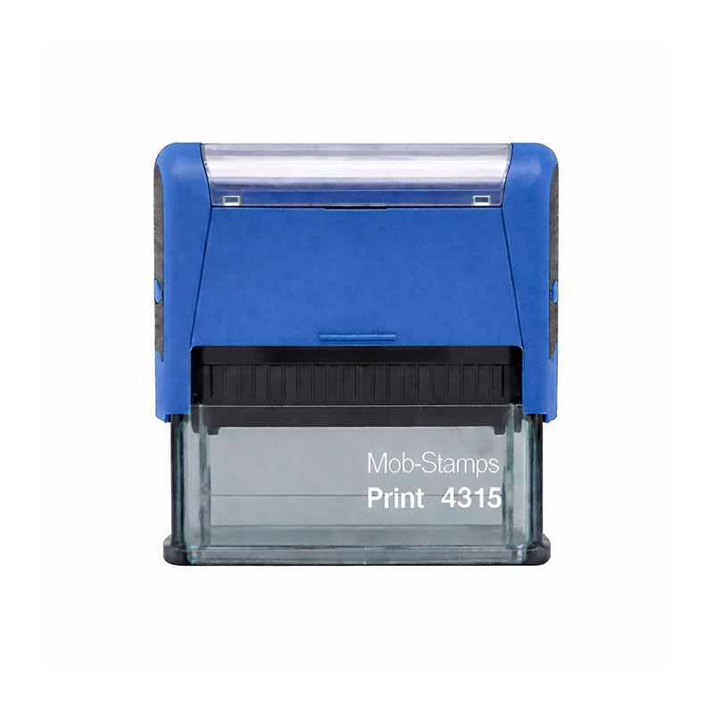 Mobi Stamps 4315 Otomatik Kaşe 38x77 mm Mavi Keçe  resmi