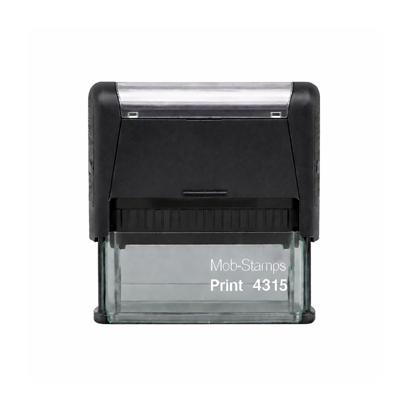 Mobi Stamps 4315 Otomatik Kaşe 38x77 mm Siyah Keçe resmi