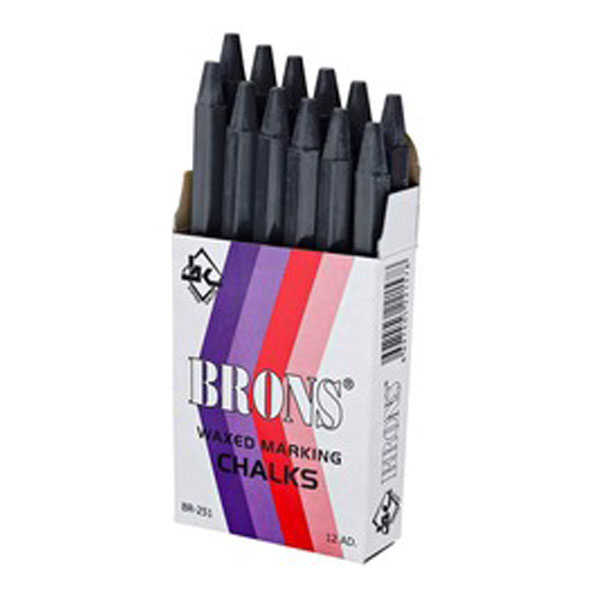 Brons BR-251 Marka Tebeşiri 12&prime;li Paket - Siyah