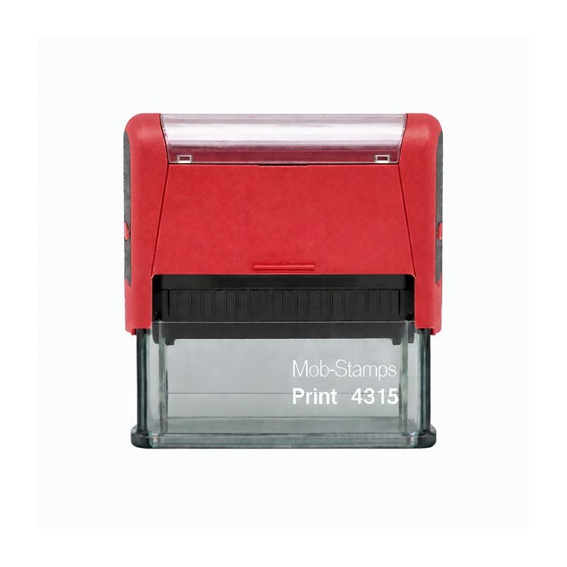 Mobi Stamps 4315 Otomatik Kaşe 38x77 mm Kırmızı Keçe resmi