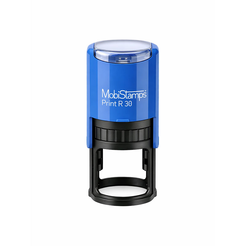 Mobi Stamps R-30 Otomatik Yuvarlak Kaşe 30 mm Mavi Keçeli resmi