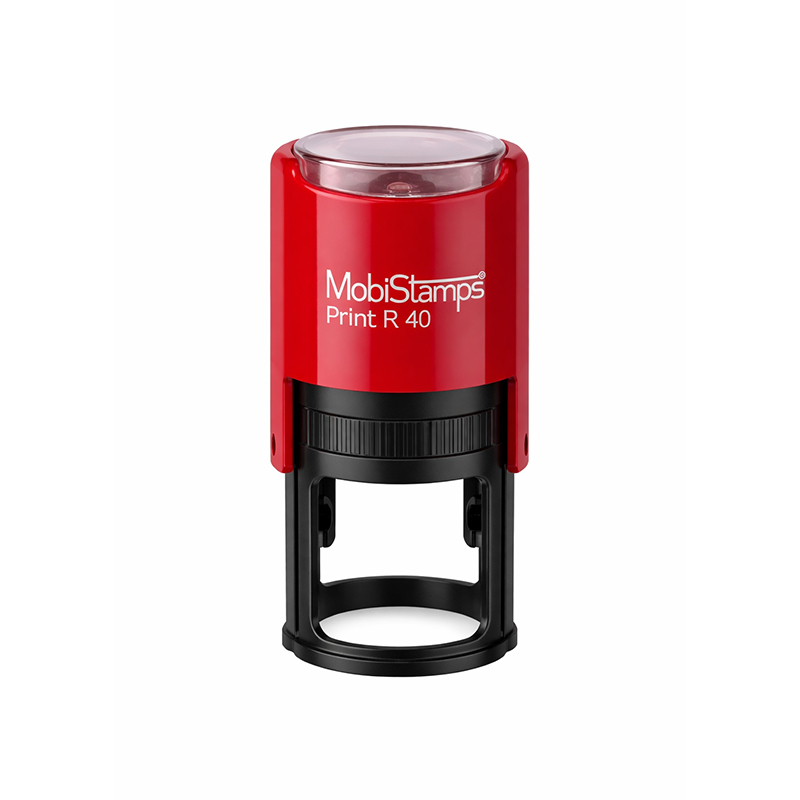 Mobi Stamps R-40 Otomatik Yuvarlak Kaşe Kırmızı Keçe resmi