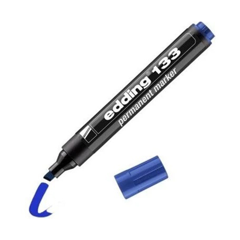 Edding E-133 Permanent Marker Kesik Uç Mavi resmi